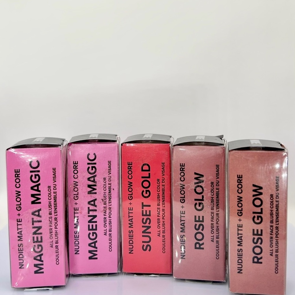 NUDESTIX Magenta Magic, Sunset Gold & Rose Glow Blush Set Bundle